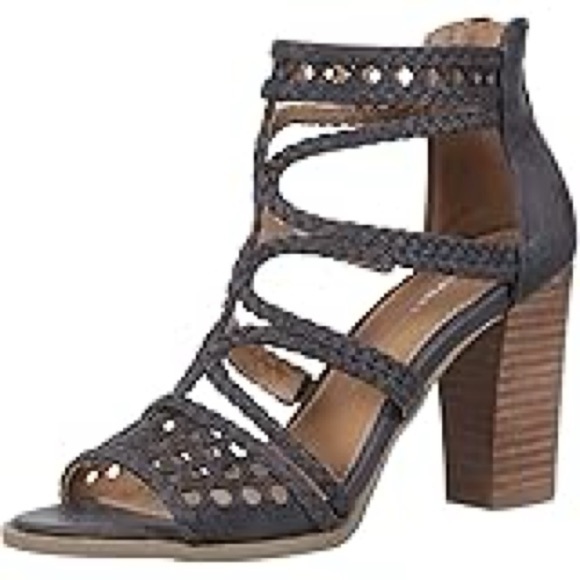 Report Reeve Pumps Dark Gray Strappy Heels Formal Casual Neutral 10 - Picture 1 of 7